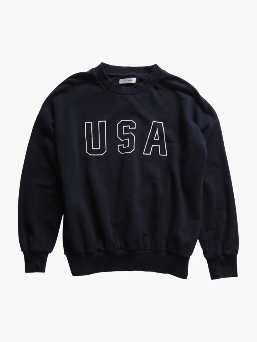 (RARE) ANINE BING | 100% COTTON "USA" CREWNECK SWEATSHIRT